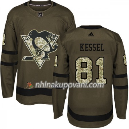 Pittsburgh Penguins Dresy Phil Kessel 81 Adidas 2017-2018 Camo Zelená Authentic - Pánské